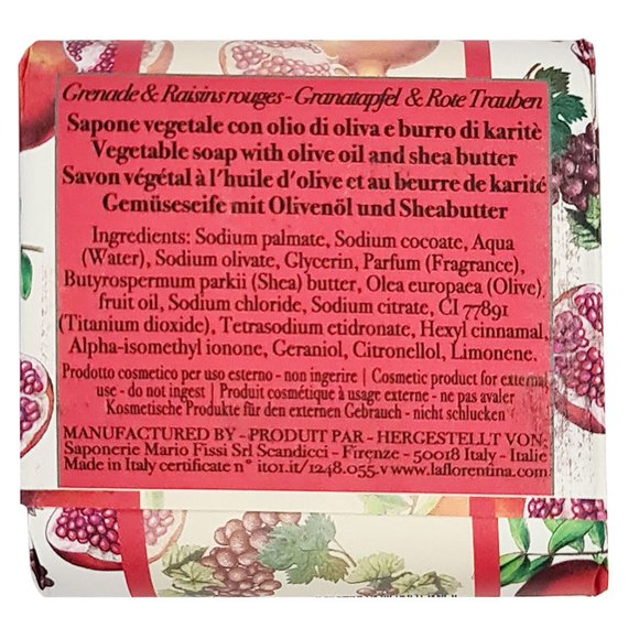 Мыло La Florentina Soap Pomegranate and Red Grape с экстрактами граната и красного винограда