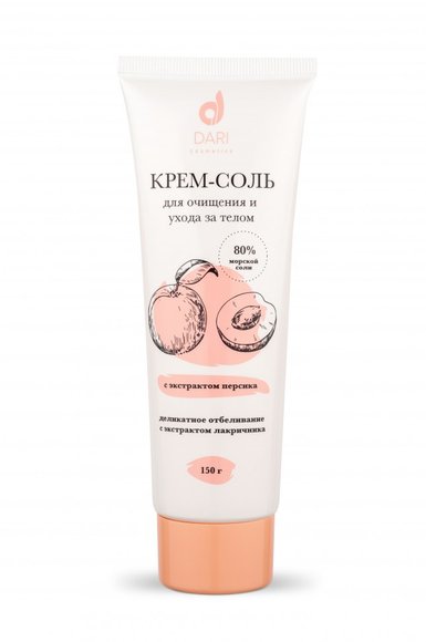 Dari Cosmetics Крем-соль для очищения и ухода за телом с экстрактом персика 150 гр.(арт. 20003) Dari Cosmetics Крем-соль для очищения и ухода за телом с экстрактом персика 150 гр.(арт. 20003)