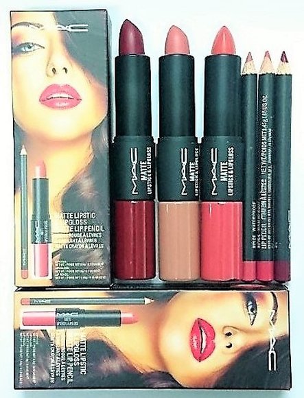 Помада + жидкая помада + карандаш для губ 3 в 1 (упаковка 12шт.)