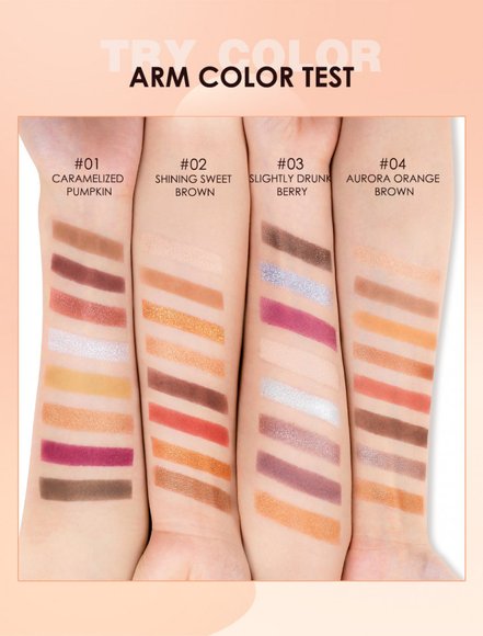 Палитра теней для век 8 цветов O.TWO.O арт. SC021 #01 10 g.