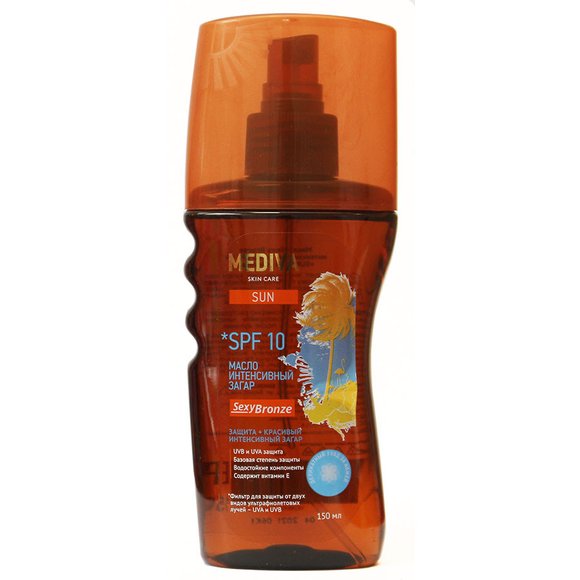 Mediva Sun масло интенсивный загар SPF10 150 ml Mediva Sun масло интенсивный загар SPF10 150 ml