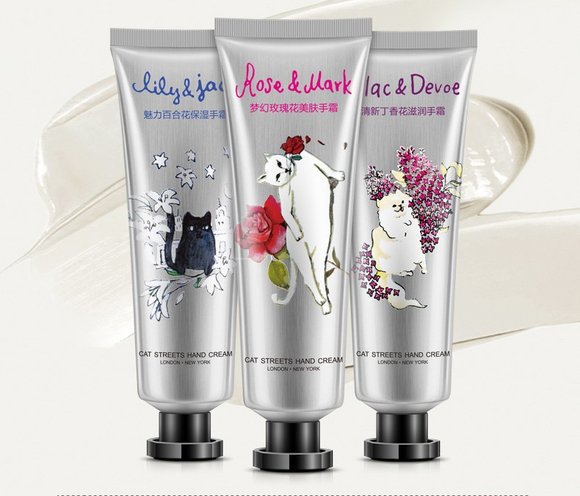 Набор кремов для рук Bioaqua Cat Streets Lily & Jack ( 3шт. * 30гр.),  арт. 8037