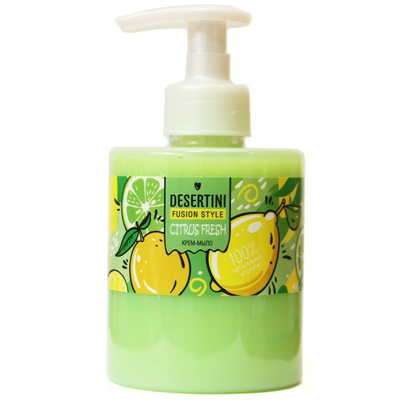 Крем-мыло для рук Desertini Fusion Style Citrus Fresh,300 ml Крем-мыло для рук Desertini Fusion Style Citrus Fresh,300 ml