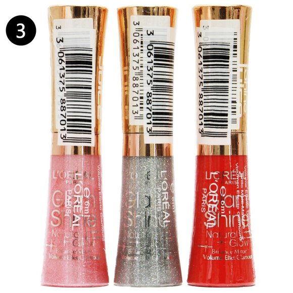 Блеск для губ Loreal Glam Shine (3шт)