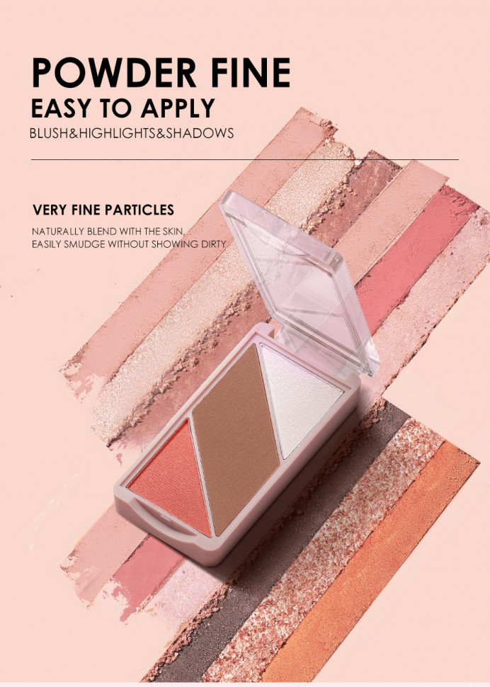 Румяна для лица 3 в 1 O.TWO.O арт. 9141 #02