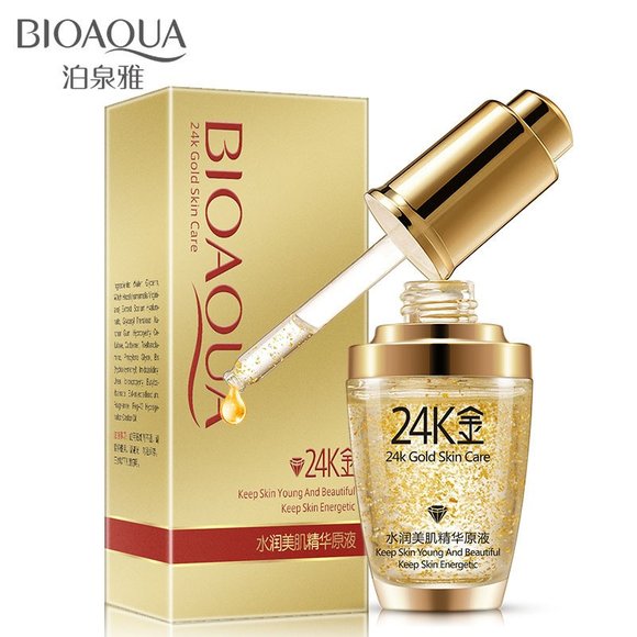 Сыворотка для лица BIOAQUA 24K Gold с частицами 24к золота и гиалуроновой кислотой 30 ml (0887)