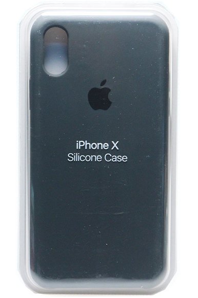 Силиконовый чехол для iPhone X (Черный)