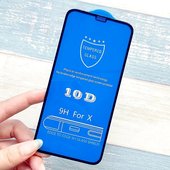 Защитное стекло 10D 9H Glass Pro для iPhone X белый