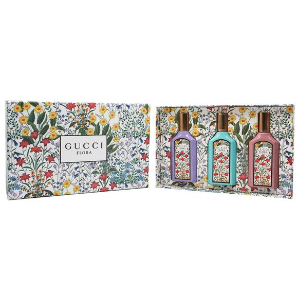 Парфюмерный женский подарочный набор Gucci Flora Gorgeous 3 x 30 ml
