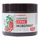 Compliment Сахарный скраб-эксфолиант для тела Брусника и Моринга антиоксидантный, 400гр Compliment Сахарный скраб-эксфолиант для тела Брусника и Моринга антиоксидантный, 400гр