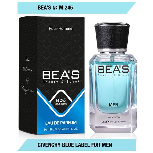 Парфюм Beas Givenchy Blue Label Men 50 ml арт. M 245 Парфюм Beas Givenchy Blue Label Men 50 ml арт. M 245