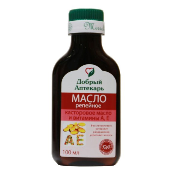 Добрый Аптекарь Масло репейное для волос с кастровым маслом и витаминами А,Е 100 ml Добрый Аптекарь Масло репейное для волос с кастровым маслом и витаминами А,Е 100 ml