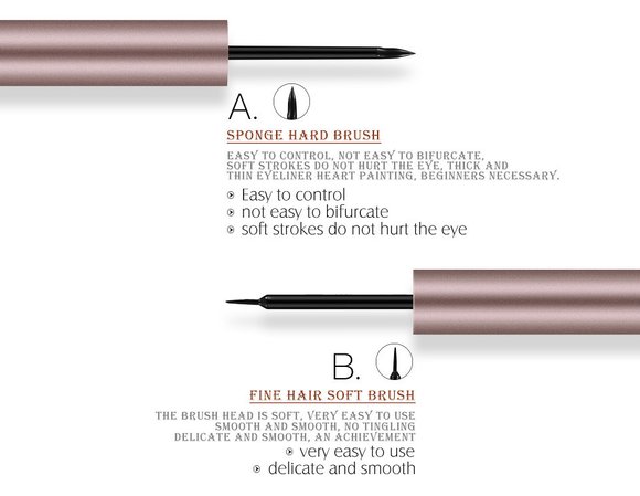 Жидкая подводка для глаз O.TWO.O Rose Gold waterproof 5 ml (арт. N9084A)