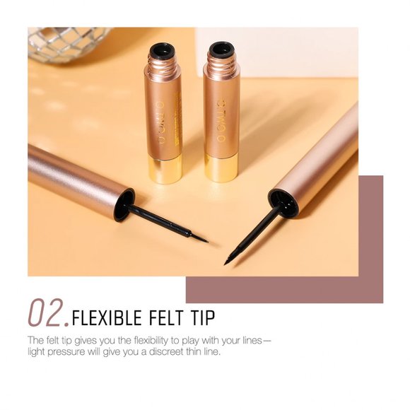 Жидкая подводка для глаз O.TWO.O Rose Gold waterproof 5 ml (арт. N9084A)