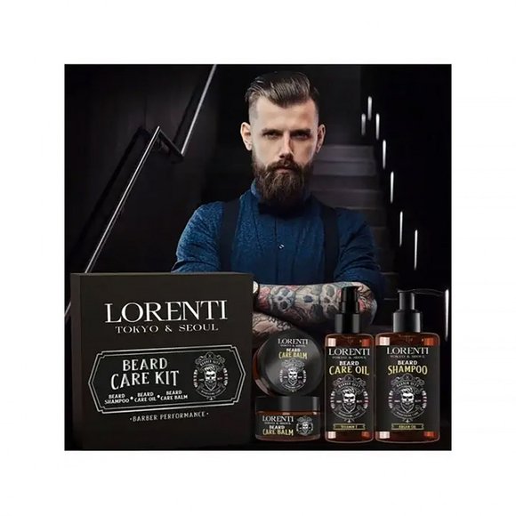 LORENTI Beard Care Kit Набор для ухода за бородой (Шампунь, Масло, Воск)
