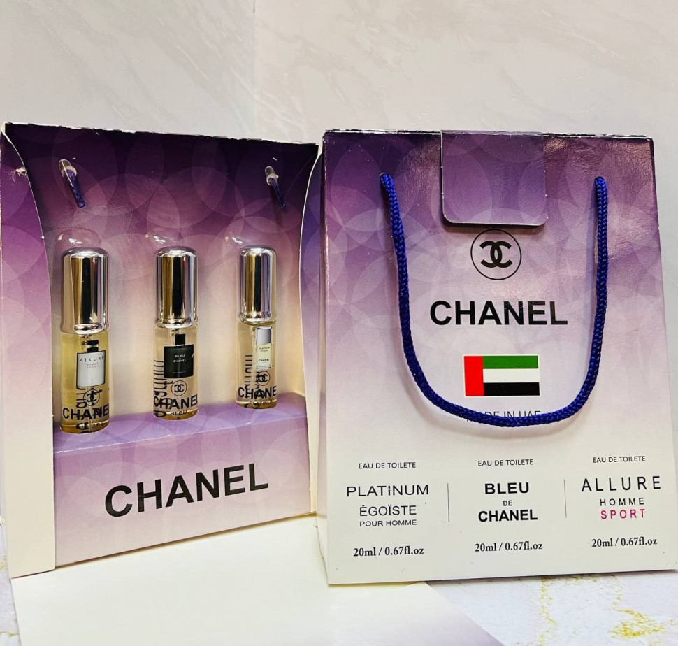 Подарочный парфюмерный набор Chanel 3x20 ml ОАЭ Подарочный парфюмерный набор Chanel 3x20 ml ОАЭ