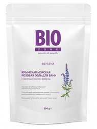 Биозон соль для ванн морская розовая с эфирным маслом вербены 500г Биозон соль для ванн морская розовая с эфирным маслом вербены 500г