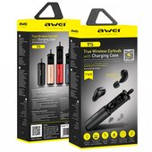 Bluetooth наушники Awei T5 - Черные с зарядным футляром