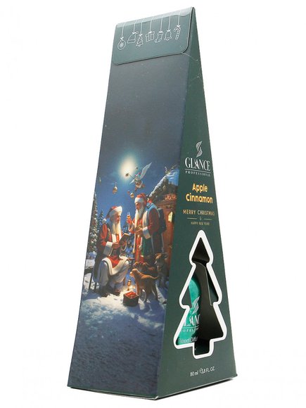 Glance ароматический Диффузор Apple Cinnamon (в подарочной упаковке Merry Christmas & Happy New Year ) 110мл