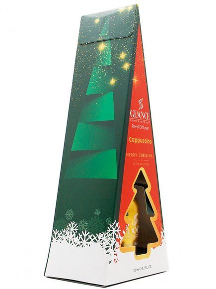 Glance ароматический Диффузор Cappuccino (в подарочной упаковке Merry Christmas & Happy New Year ) 110мл