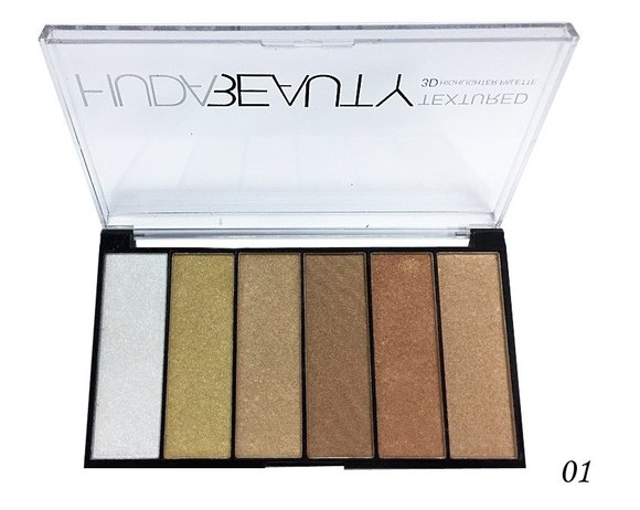 Палетка хайлайтеров Huda Beauty Textured 3D 6*9.5g