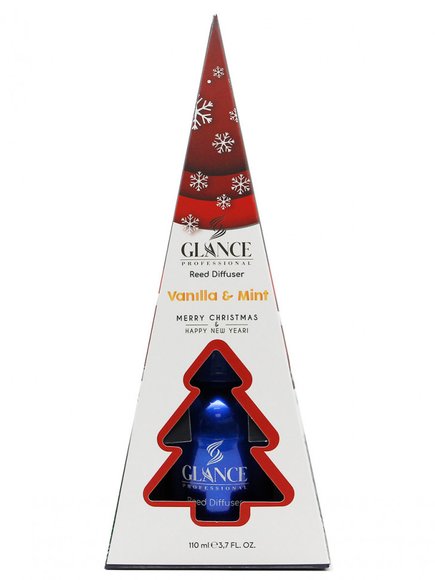 Glance ароматический Диффузор Vanilla & Mint (в подарочной упаковке Merry Christmas & Happy New Year ) 110мл