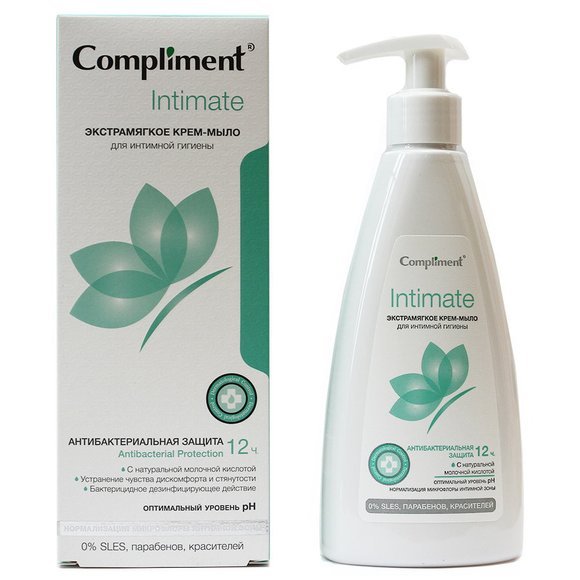 Compliment INTIMATE Экстрамягкое Крем-мыло для интимной гигиены 250 ml Compliment INTIMATE Экстрамягкое Крем-мыло для интимной гигиены 250 ml