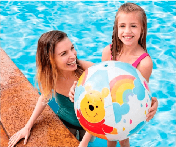 Мяч пляжный INTEX «Винни Пух», диаметр 51 см, белый, 58025NP