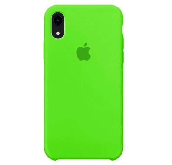 Силиконовый чехол для iPhone XR (ярко-зеленый)