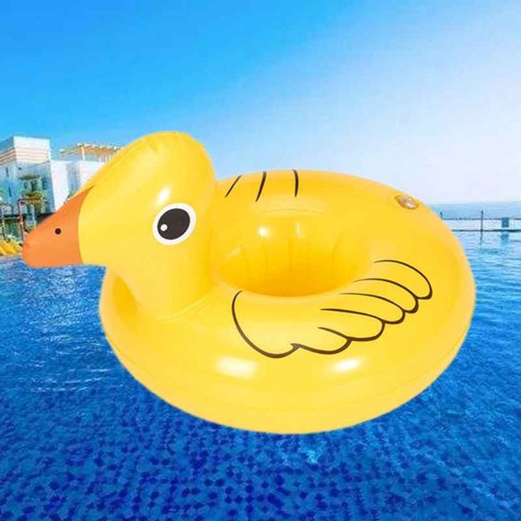 Надувная подставка желтая утка