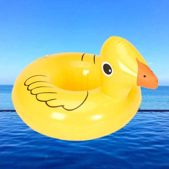 Надувная подставка желтая утка