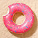 Надувной круг для плавания пончик розовый Strawberry Donut BG0001 - 90 см