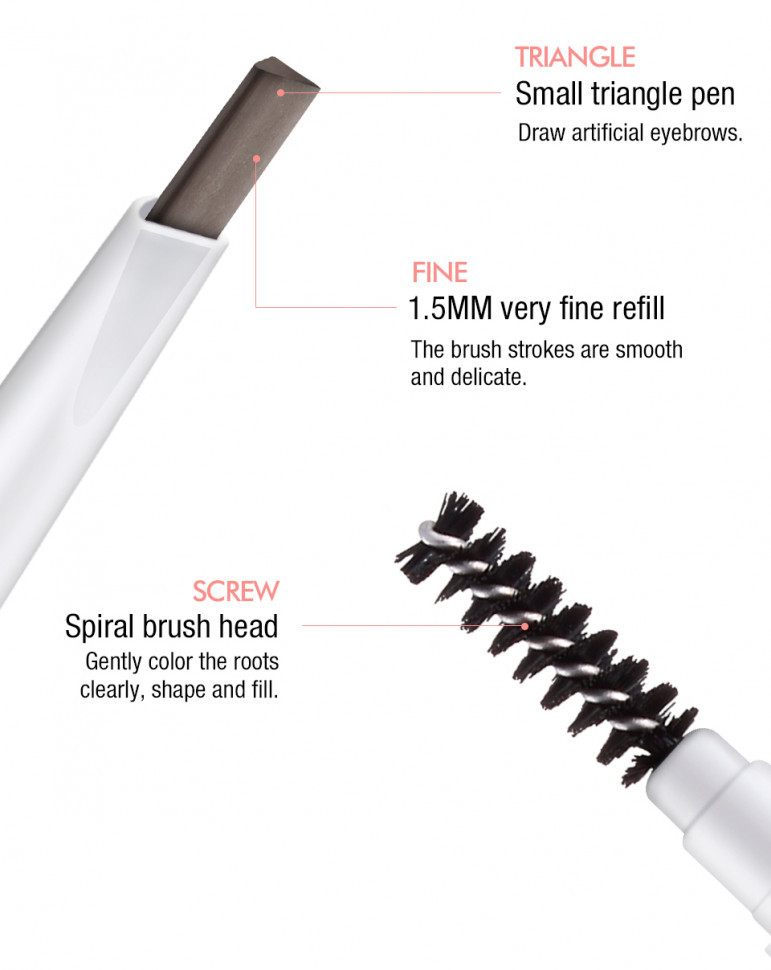 O.TWO.O Карандаш для бровей выдвижной арт. SC014 #03 grayish brown 0.12 g.