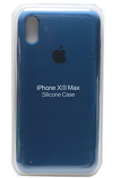 Силиконовый чехол для iPhone XS Max - (Синий)