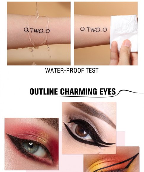 Подводка для глаз O.TWO.O Ink Color waterproof eyeliner pen (арт 1008) №1.0 Black 0.8 g.