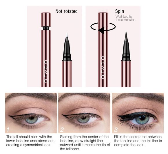 Подводка для глаз O.TWO.O Ink Color waterproof eyeliner pen (арт 1008) №1.0 Black 0.8 g.