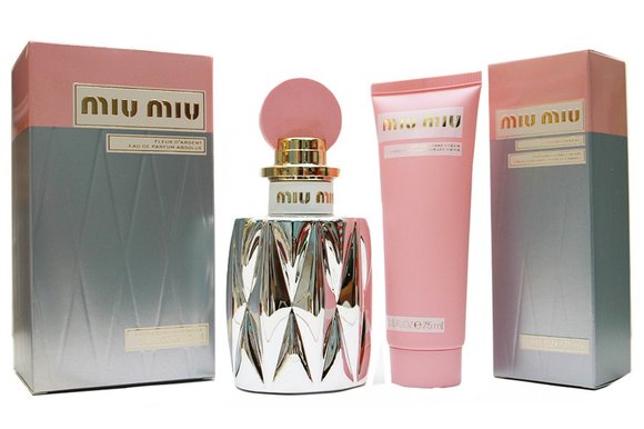 Подарочный набор Miu Miu Fleur D'argent Eau De Parfum Absolue - Духи 100 ml + Крем для рук 75 ml