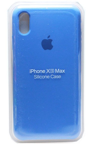 Силиконовый чехол для iPhone XS Max - (Ярко-Голубой)