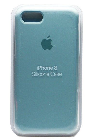Силиконовый чехол для iPhone 7/8 темно-голубой