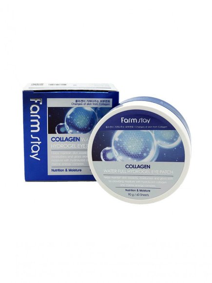 FarmStay COLLAGEN WATER FULL Гидрогелевые патчи с коллагеном   60шт - уценка (помята коробка)