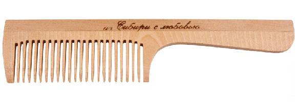 Расчёска с ручкой, частый зуб 197 мм