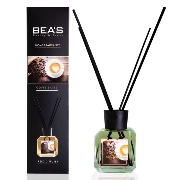 Ароматический диффузор с палочками Beas Coffe Latte - Кофе латте 120 ml