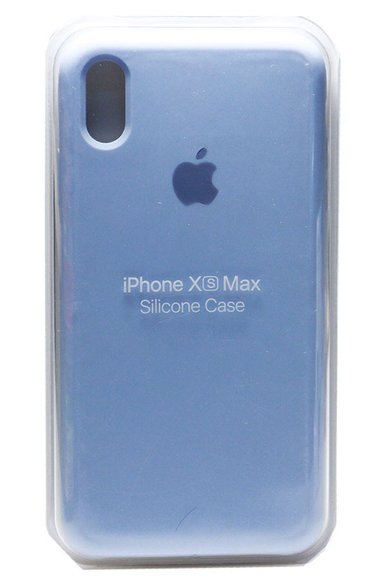 Силиконовый чехол для iPhone XS Max - (Голубой)