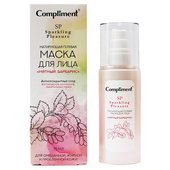 Compliment Sparkling Pleasure МАТИРУЮЩАЯ ГЕЛЕВАЯ МАСКА ДЛЯ ЛИЦА «МЯТНЫЙ БАРБАРИС», 75 ml