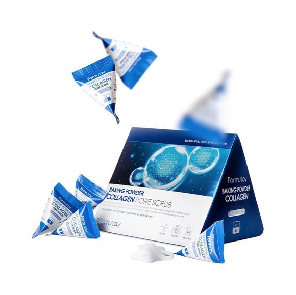 Скраб для очищения пор FarmStay Baking Powder Collagen Pore Scrub 7 г х 25 шт Скраб для очищения пор FarmStay Baking Powder Collagen Pore Scrub 7 г х 25 шт
