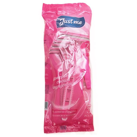 Just me Одноразовые бритвенные станки для женщин (5 шт.) Just me Одноразовые бритвенные станки для женщин (5 шт.)