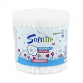 SoftLife ватные палочки круглая банка 200 шт. SoftLife ватные палочки круглая банка 200 шт.