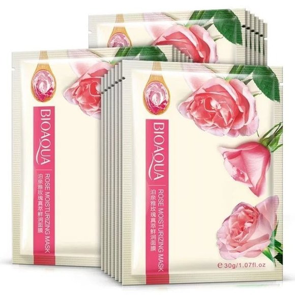 Увлажняющая тканевая маска для лица с экстрактом розы Bioaqua Rose Moisturizing Mask 30g арт. 2706