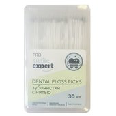 Смайл Эксперт ПРО зубочистки с нитью одноразовые 30 шт. Смайл Эксперт ПРО зубочистки с нитью одноразовые 30 шт.