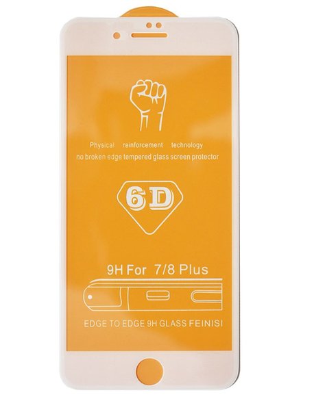 Защитное стекло 6D 9H Glass Pro для iPhone 7 plus - белый